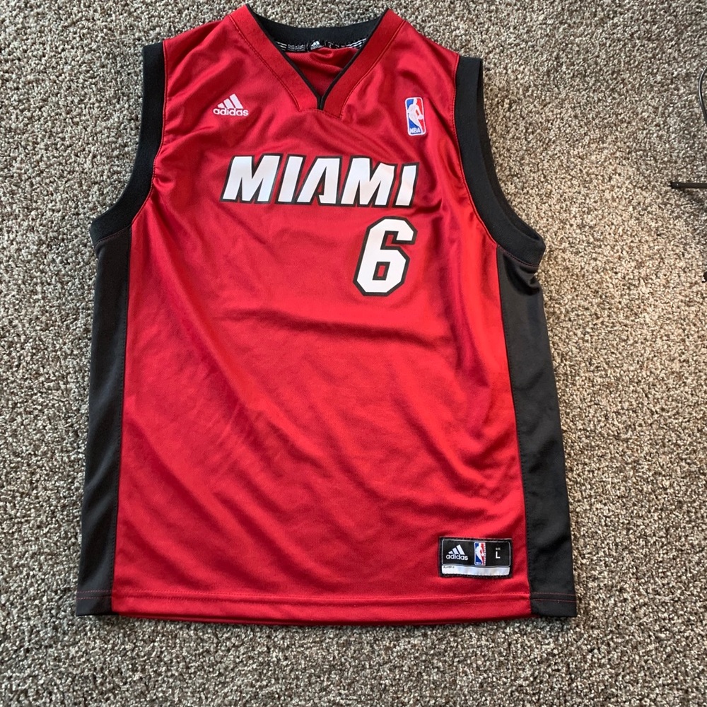 Adidas Miami Heat LeBron James Youth Jersey L